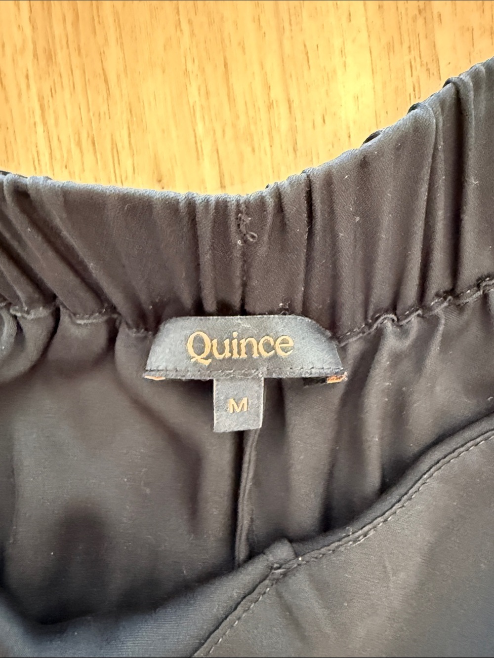 Quince Silk Blend Black Wide-Leg Flowing Palazzo Pants - Picture 2 of 8